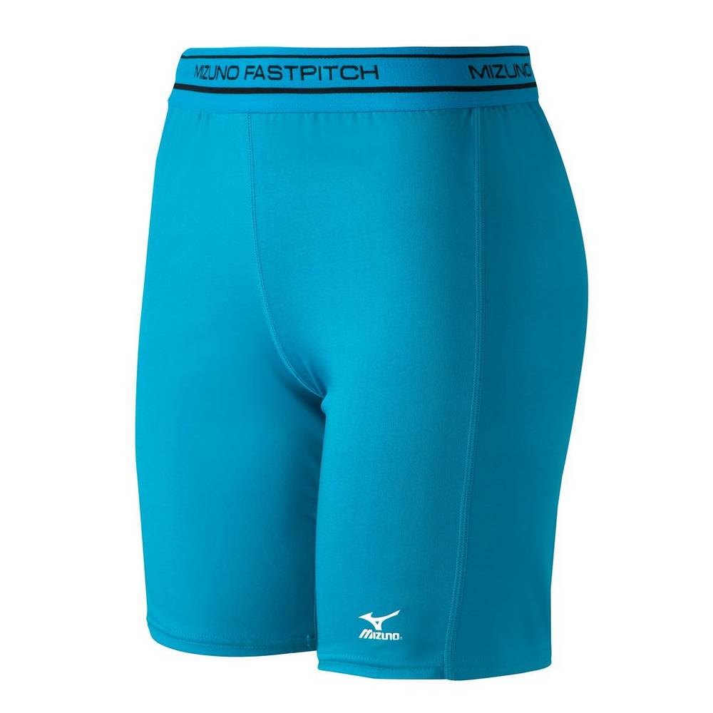 Womens Mizuno Low Rise Compression Sliding Softball Shorts Blue Philippines (DTLGCF913)